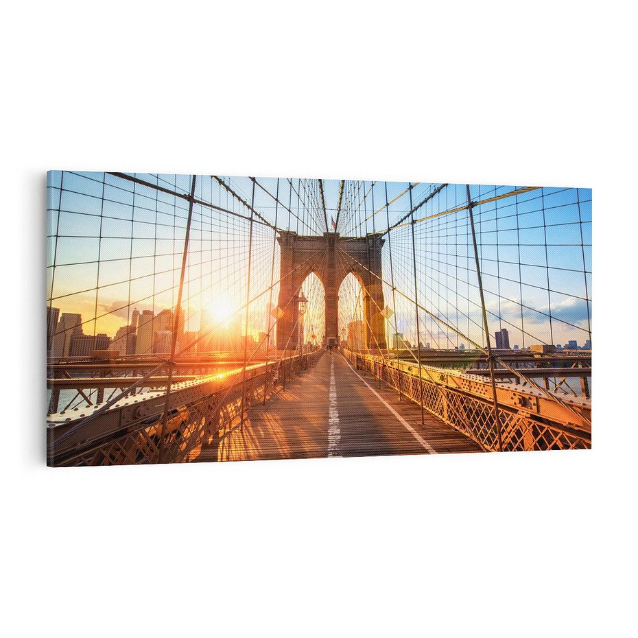 Obraz na płótnie 100x50 - Mosty Manhattanu - most, Nowy Jork