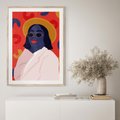 Plakat w ramie 30x40 - Kobieca Przenikliwość - nowoczesny plakat, styl retro - rama drewno