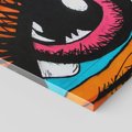 Obraz na płótnie 60x60 - Artystyczne spojrzenie: oko w graffiti - oko, graffiti
