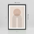 Plakat w ramie 50x70 - Konturem Zdefiniowane - boho plakat, minimalizm - rama czarna