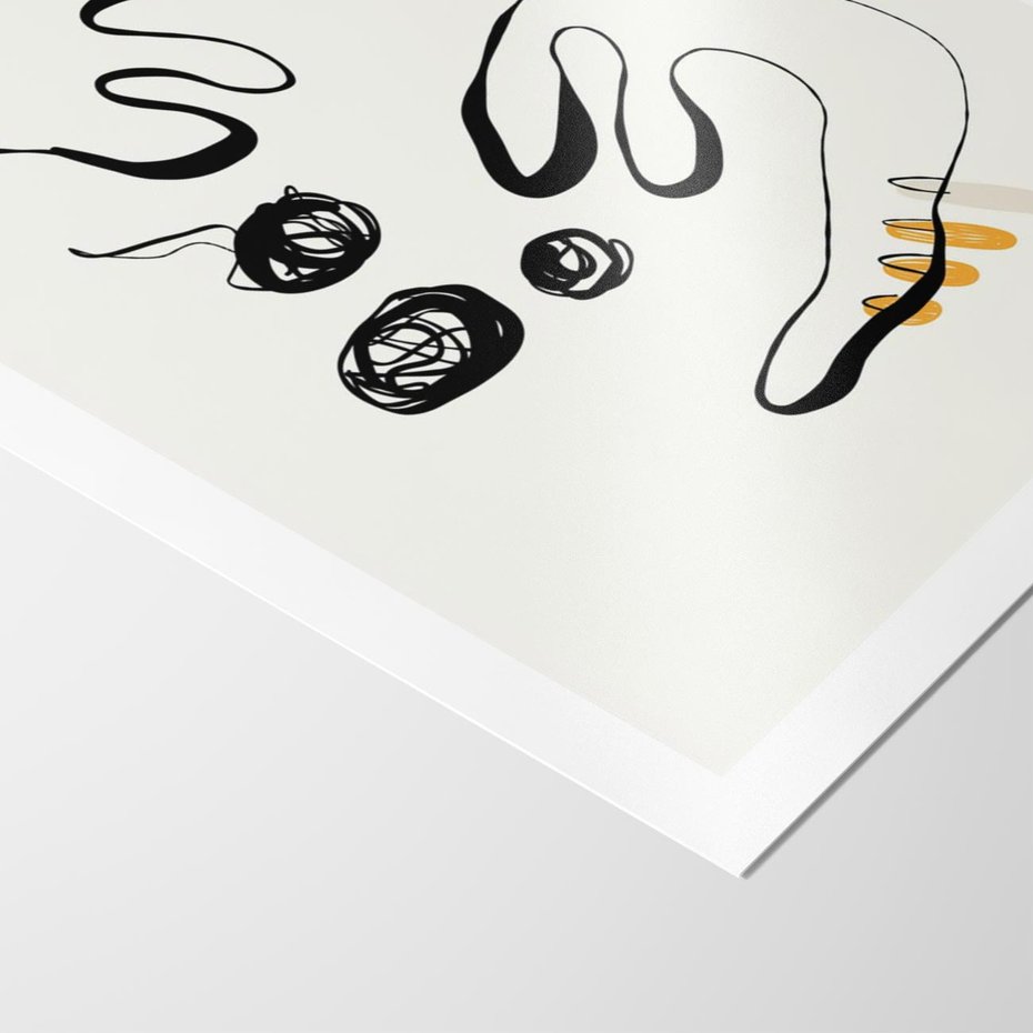 Plakat bez ramy 21x30 - Picassowska Abstrakcja Kota - abstrakcyjna grafika kota, jak picasso