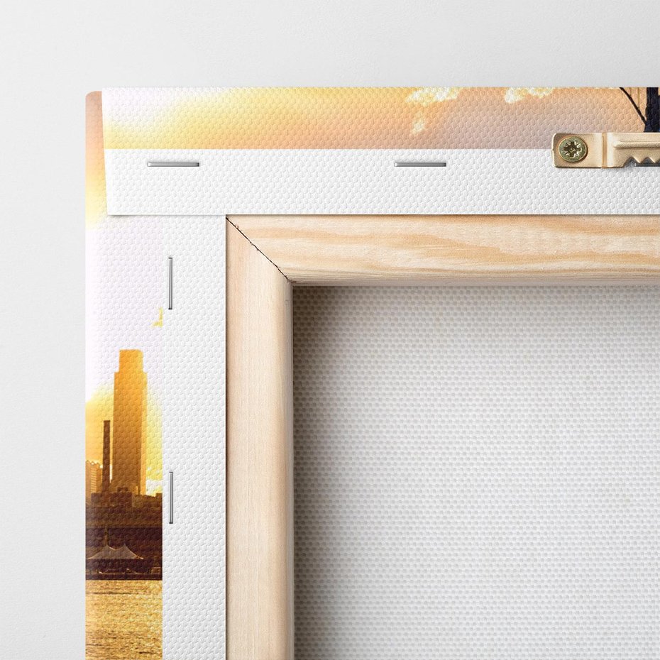 Obraz na płótnie 120x80 - Most Manhattan: Symbol Nowego Jorku - most, Nowy Jork