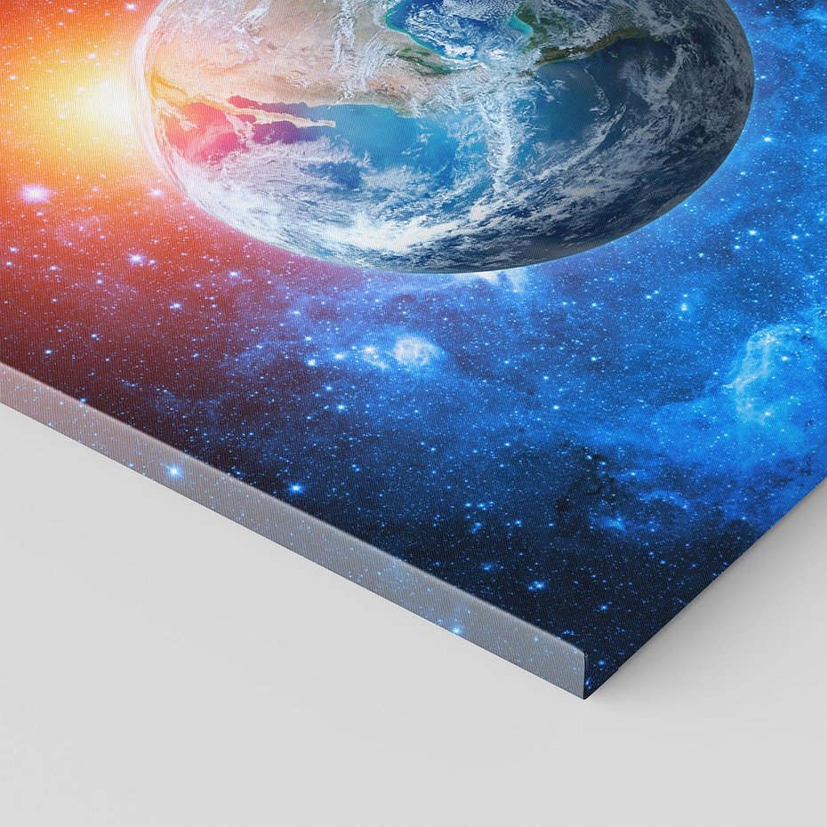 Obraz na płótnie 80x80 - Planeta w nieskończoności - ziemia, kosmos