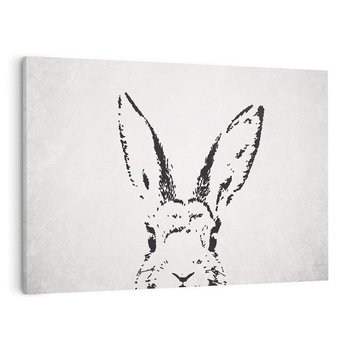 Obraz na płótnie 120x80 - Szkicowany królik w grafice - szkic, królik