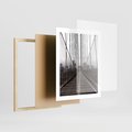 Plakat w ramie 40x50 - Nowoczesna Linia - most, nowoczesna - rama drewno