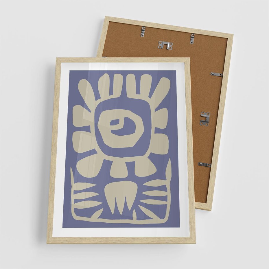 Plakat w ramie 50x70 - Widok Abstrakcyjny - skandynawski styl, plakat - rama drewno