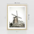 Plakat w ramie 40x50 - Wiejska Idylla z Młynem - wiatrak, młyn - rama drewno