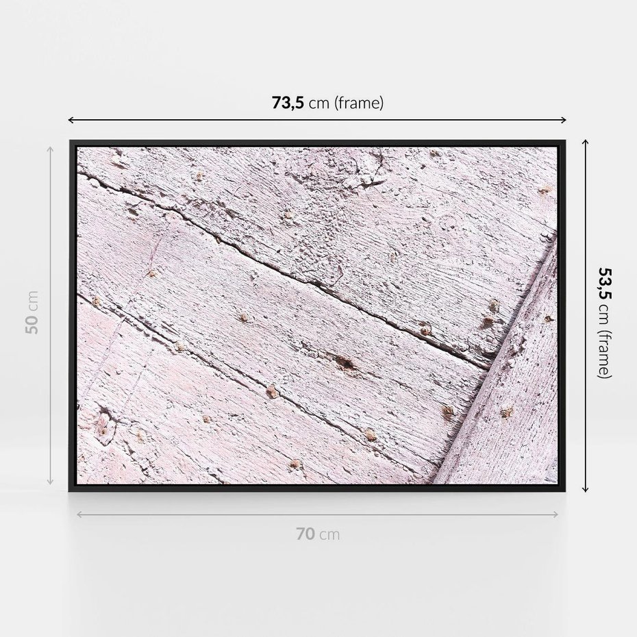 Obraz w ramie 70x50 - Nowoczesna Elegancja - beton, struktura - rama czarna