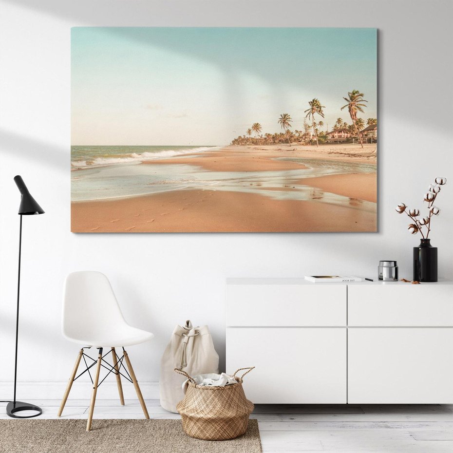 Obraz na płótnie 100x70 - Ukojenie na Plaży - fotografia, rajska plaża