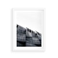 Plakat w ramie 30x40 - Surowa Elegancja Architektury - architektura, surowe formy - rama biała