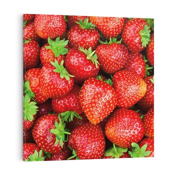 Obraz na płótnie 50x50 - Słodkie kuszenie - truskawki, owoce