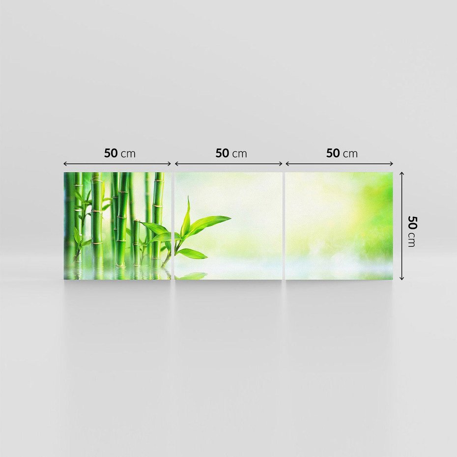 Obraz na płótnie 150x50 - Bambusowy relaks w SPA - bambus, SPA