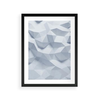 Plakat w ramie 40x50 - Trójwymiarowa geometria - geometria, 3d - rama czarna