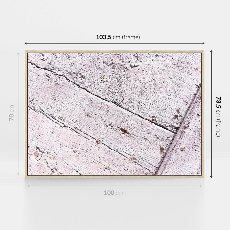 Obraz w ramie 100x70 - Nowoczesna Elegancja - beton, struktura - rama drewno