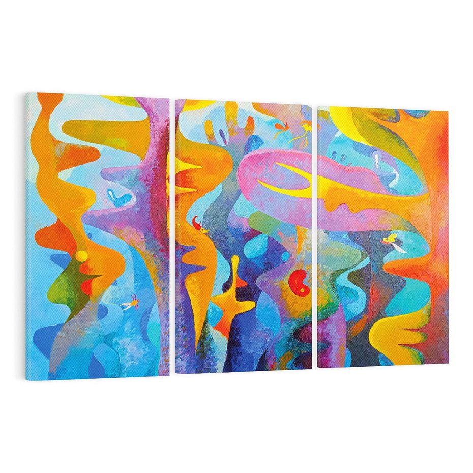 Obraz na płótnie 120x80 - Płomienne Tańce Abstrakcji - energetyczna abstrakcja, dziwne formy