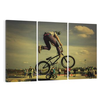 Obraz na płótnie 120x80 - "BMX - Sportowa Adrenalina - BMX, rower