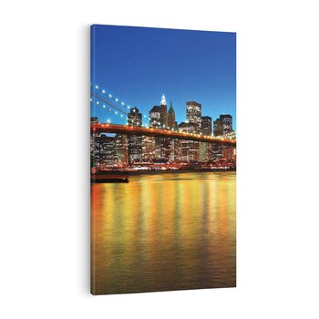 Obraz na płótnie 80x120 - Symbol nowojorskiego krajobrazu: most Brooklyn - most, NY