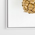Obraz w ramie 70x100 - Ekskluzywny Akcent - złoty, ananas - rama biała