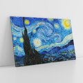 Obraz na płótnie 120x80 - "Gwiaździsta noc" (1889) Vincent van Gogh - Reprodukcja - reprodukcja, obraz na płótnie