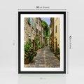 Plakat w ramie 30x40 - Spacer po Złotej Alei - uliczka, perspektywa - rama czarna