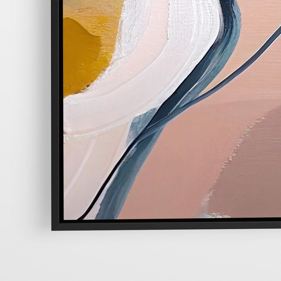 Obraz w ramie 50x50 - Ścieżki Emocji - abstrakcja, farby olejne - rama czarna