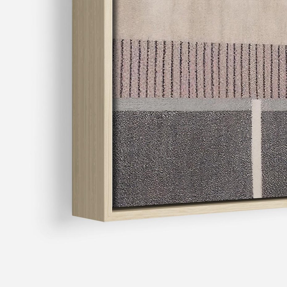 Obraz w ramie 50x50 - Harmonia skradzionych odcieni - symetryczne, geometryczne pasy - rama drewno