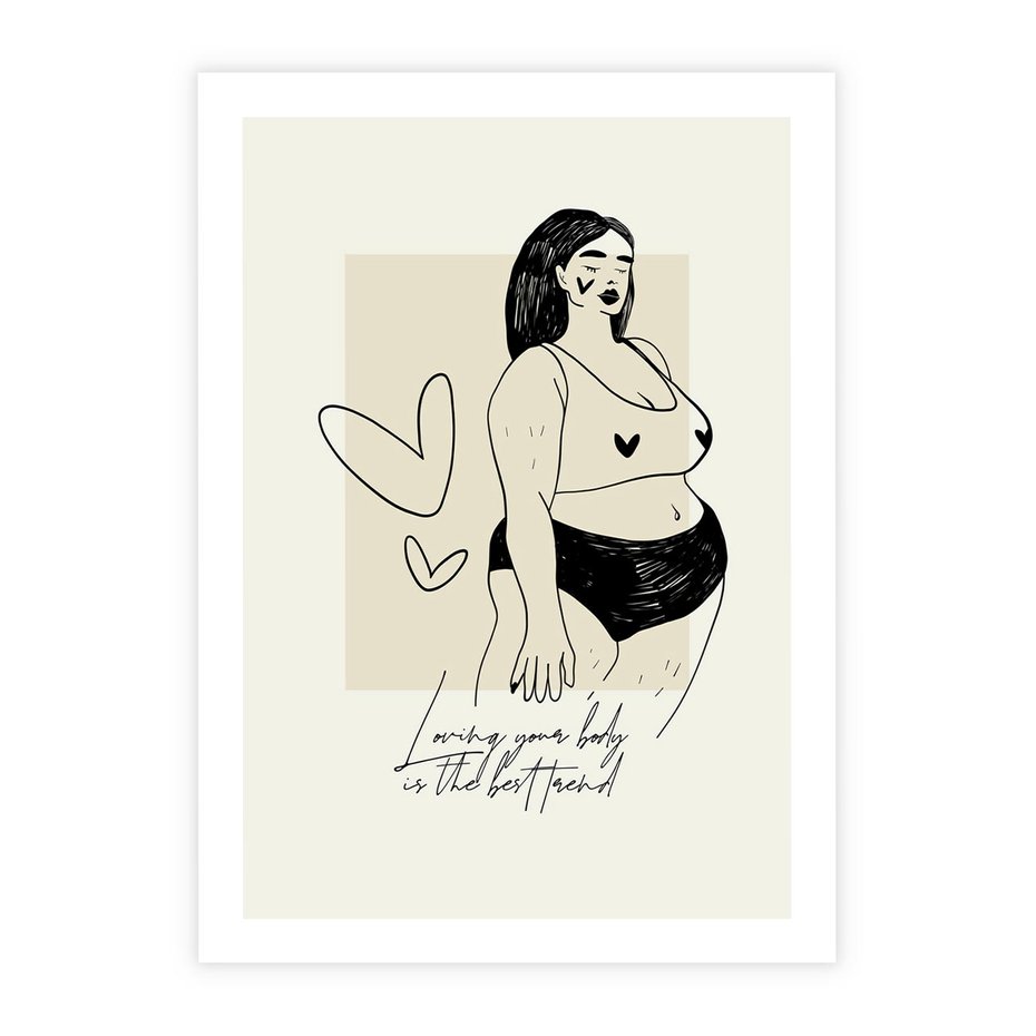 Plakat bez ramy 50x70 - Moc to Ona - rysunek, sztuka nowoczesna