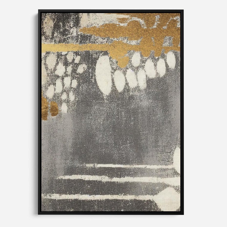 Obraz w ramie 70x100 - Malowane impresje zmysłów - abstrakcyjne plamy, linie - rama czarna