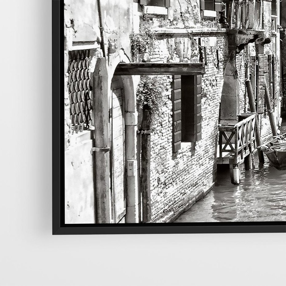 Obraz w ramie 70x50 - Zabłądzić w Wenecji - wenecja, kanały - rama czarna