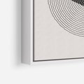 Obraz w ramie 50x70 - Boho Przenikanie Uroku - abstrakcyjna kompozycja, okręgi - rama biała