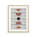 Plakat w ramie 30x40 - Plakat w Stylu Abstrakcji - geometryczna grafika, plakat - rama drewno