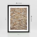 Plakat w ramie 40x50 - Mur z cegieł - surowa elegancja - mur, cegły - rama czarna