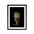 Plakat w ramie 30x40 - Elegancja lamparta - lampart, pantera - rama czarna