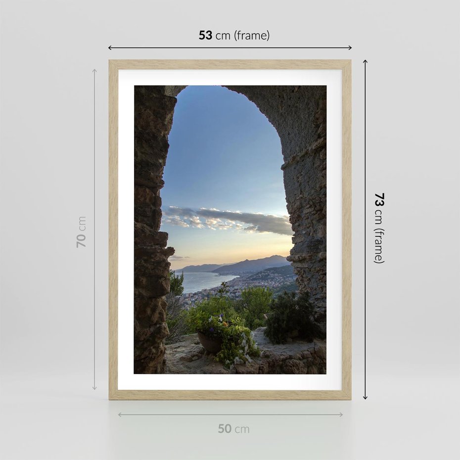 Plakat w ramie 50x70 - Pejzaż w perspektywie - pejzaż, perspektywa - rama drewno