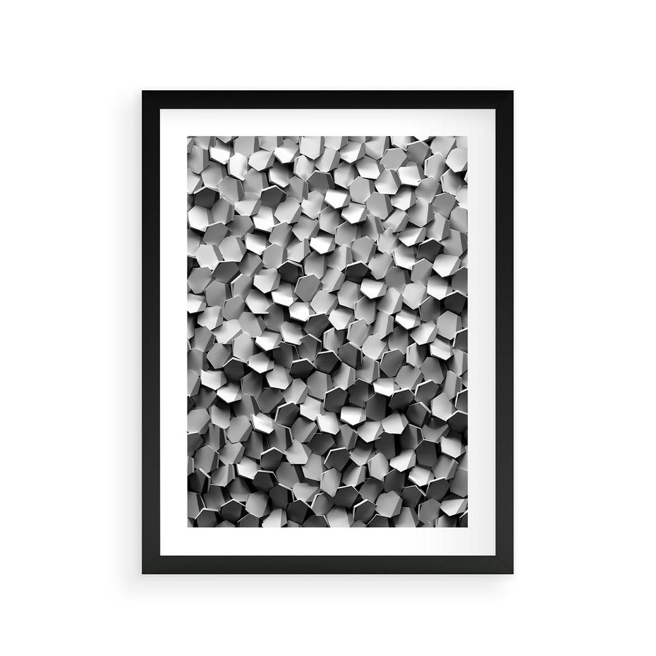 Plakat w ramie 30x40 - Odkryj głębię sztuki - graficzne, 3D - rama czarna