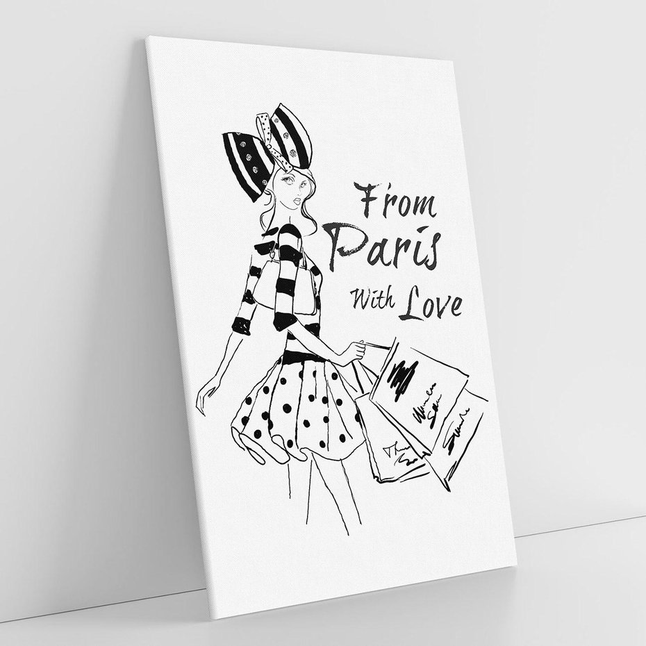 Obraz na płótnie 50x70 - Paryż - Miasto Romantycznej Grafiki - Paryż, Paris