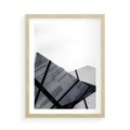Plakat w ramie 50x70 - Nowoczesna Metropolia - architektura, proste linie - rama drewno