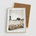 Plakat w ramie 50x70 - Idylliczna Zima - zima, krajobraz zimowy - rama drewno