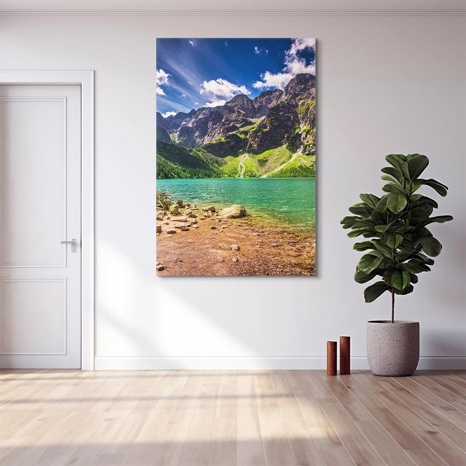 Obraz na płótnie 80x120 - Urok gór i jezior - góry, jezioro