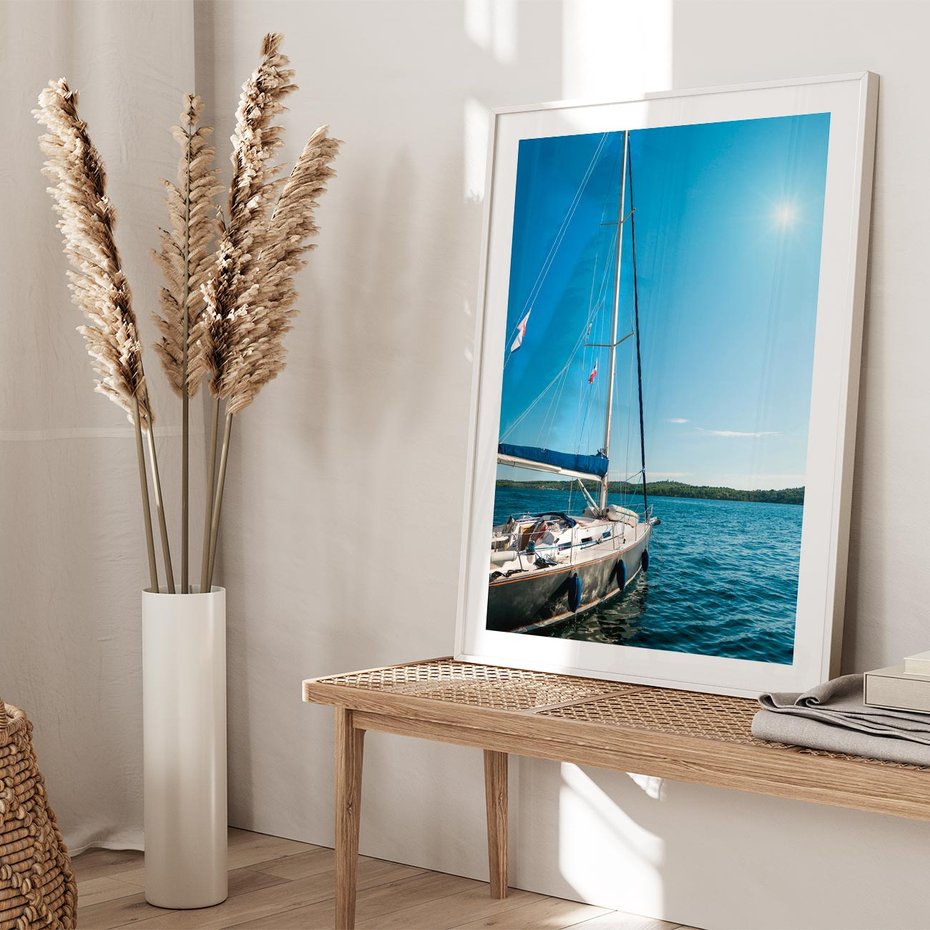 Plakat bez ramy 21x30 - Wolność na Horyzoncie - żaglowiec, morze