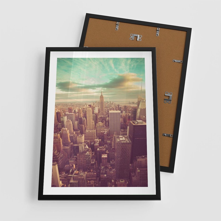 Plakat w ramie 50x70 - Nowy Jork w oczach - Nowy Jork - rama czarna