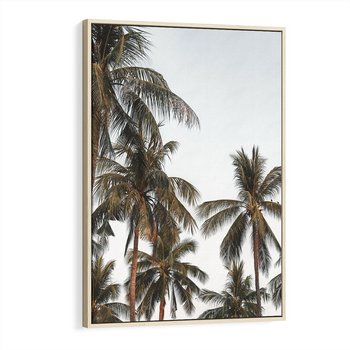 Obraz w ramie 80x120 - Palmy - tęsknota za Hawajami - palmy, Hawaje - rama drewno