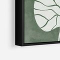 Obraz w ramie 50x70 - Migotliwe Wnętrze Zieleni - zielony plakat, roślinne motywy - rama czarna