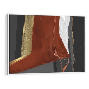 Obraz w ramie 120x80 - Abstrakcyjna impresja - abstrakcja, nowoczesny - rama biała