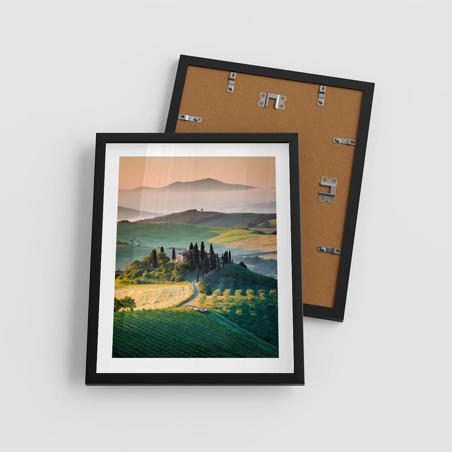 Plakat w ramie 40x50 - Perspektywa malowniczego widoku - widok, perspektywa - rama czarna