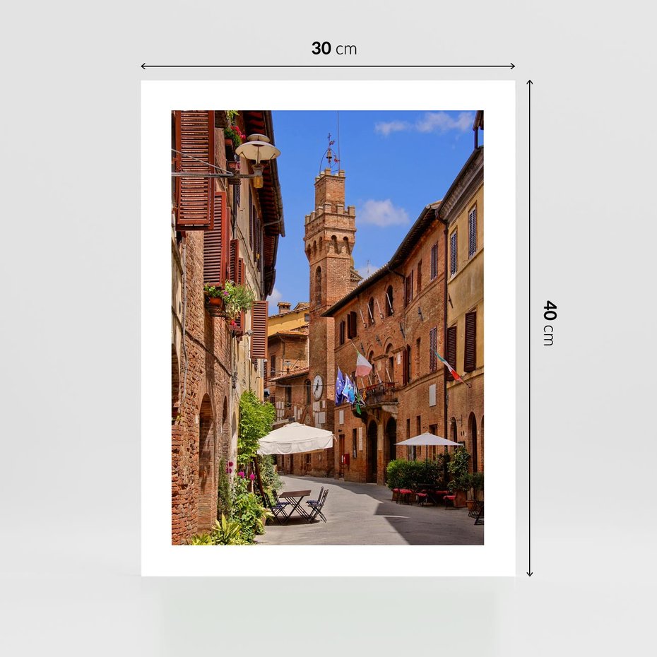 Plakat bez ramy 30x40 - Urok włoskich uliczek - włoskie, uliczki