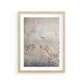 Plakat w ramie 30x40 - Surowość ściany z betonu - ściana, beton - rama drewno