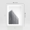Plakat w ramie 30x40 - Wzorce Wysokości - architektura, wysoki wieżowiec - rama biała