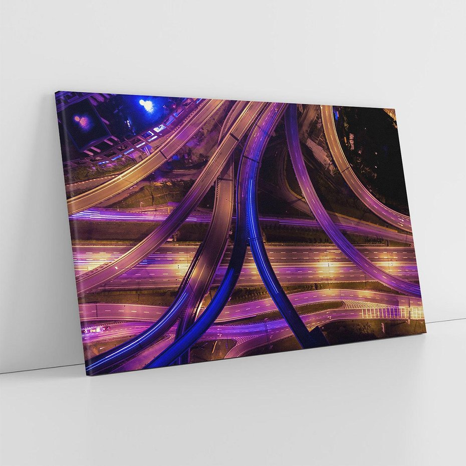 Obraz na płótnie 120x80 - Wiadukty i autostrada - Węzeł drogowy w USA - wiadukty, autostrada