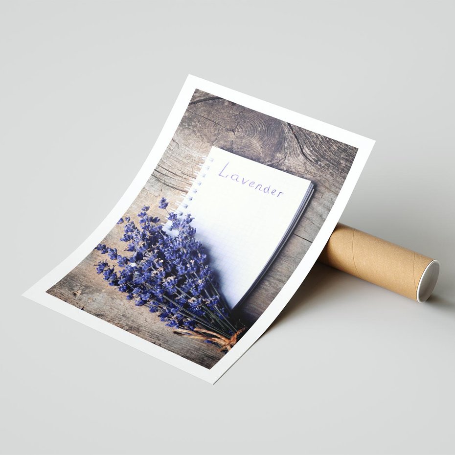 Plakat bez ramy 21x30 - Lawendowa Magia - lawenda, fiolet